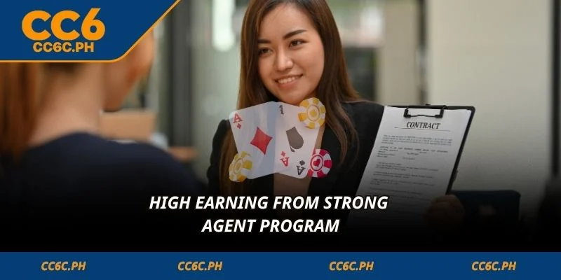 High earning from strong agent program