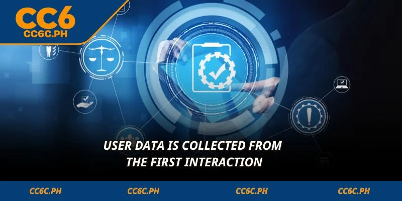 User data is collected from the first interaction
