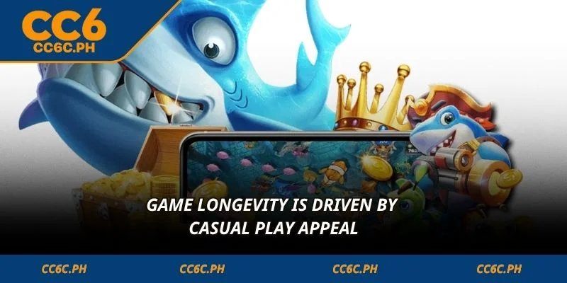 Game longevity is driven by casual play appeal